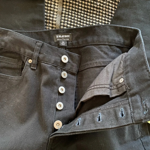 Playboy By PacSun Black Ultra High Waisted Slim Fit Jeans - Picture 8 of 11